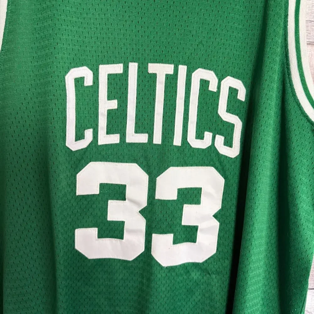 Larry Bird Adidas Hardwood Classic Swingman Jersey Mens 2XL Green Embroidered